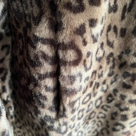 Vintage faux leopard full length coat - Picture 2 of 9